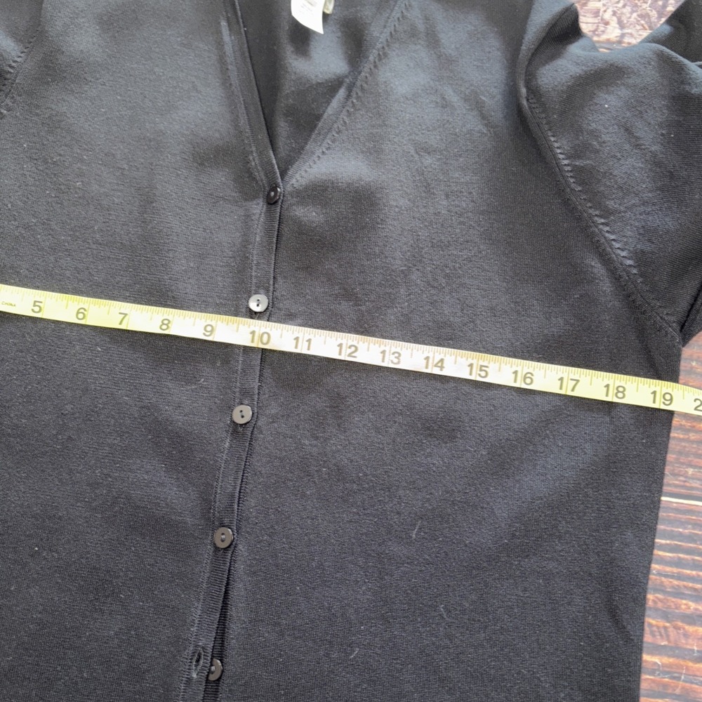 Women's Pendleton Silk Blend Cardigan Sweater Black Size Large Button Down - Picture 3 of 5